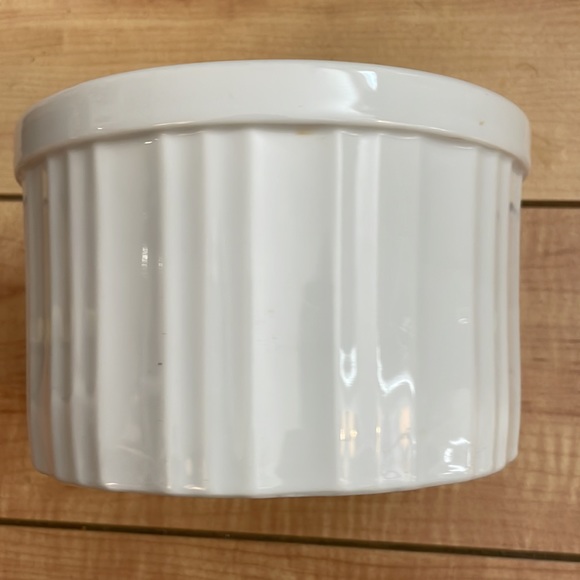 Super Souffle White Porcelain Baking Bowl 5 1/2” X 3 1/2” Reco International - Picture 2 of 5